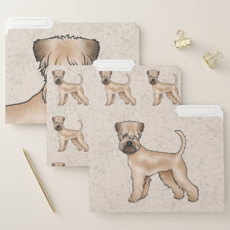 Soft-Coated Wheaten Terrier Dog Cute Dog On Beige File Folder