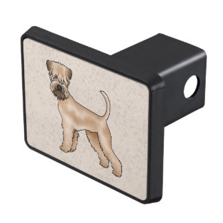 Soft-Coated Wheaten Terrier Dog Cute Illustration Hitch Cover