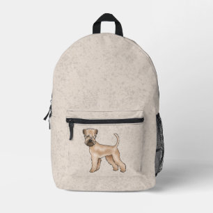 Soft-Coated Wheaten Terrier Dog Cute Illustration Printed Backpack