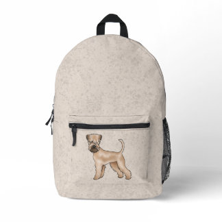 Soft-Coated Wheaten Terrier Dog Cute Illustration Printed Backpack