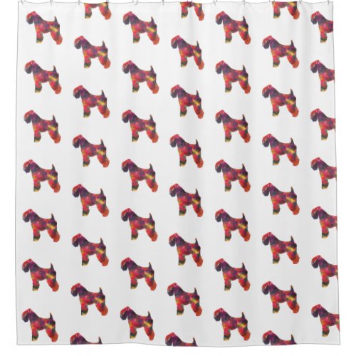 Soft Coated Wheaten Terrier Dog Geo Multi Shower Curtain