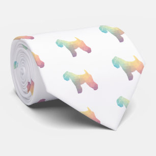Soft Coated Wheaten Terrier Dog Geo Pastel Neck Tie