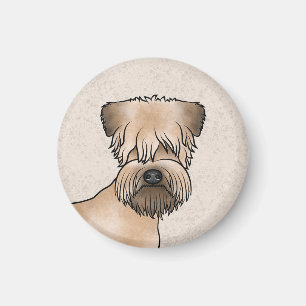 Soft-Coated Wheaten Terrier Dog Head Close-Up Magnet