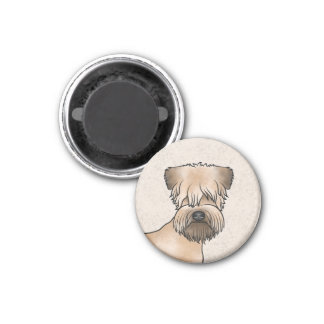 Soft-Coated Wheaten Terrier Dog Head Close-Up Magnet