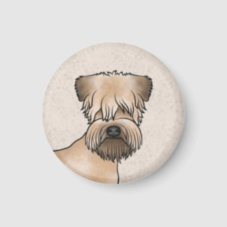 Soft-Coated Wheaten Terrier Dog Head Close-Up Magnet