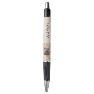 Soft-Coated Wheaten Terrier Dog Head With A Name Pen
