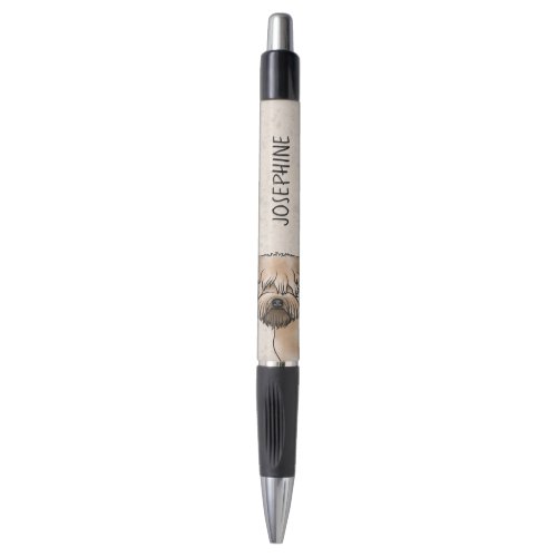 Soft_Coated Wheaten Terrier Dog Head With A Name Pen