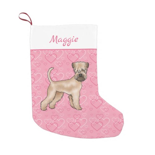 Soft_Coated Wheaten Terrier Dog Love Heart Pattern Small Christmas Stocking