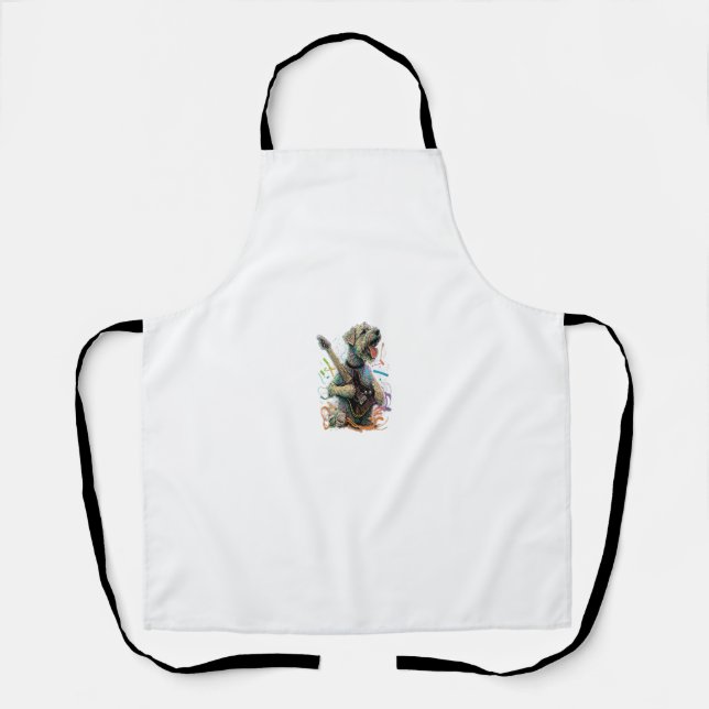 Soft-Coated Wheaten Terrier dog Playing Electric G Apron (Front)