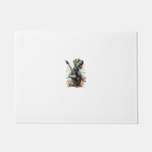 Soft-Coated Wheaten Terrier dog Playing Electric G Doormat (Front)