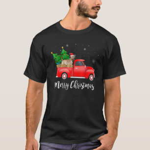Soft Coated Wheaten Terrier Dog Riding Red Truck C T-Shirt