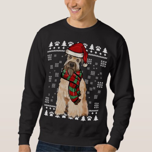 Soft Coated Wheaten Terrier Dog Santa Xmas Ugly Ch Sweatshirt