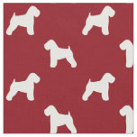 Soft Coated Wheaten Terrier Dog Silhouettes Red Fabric