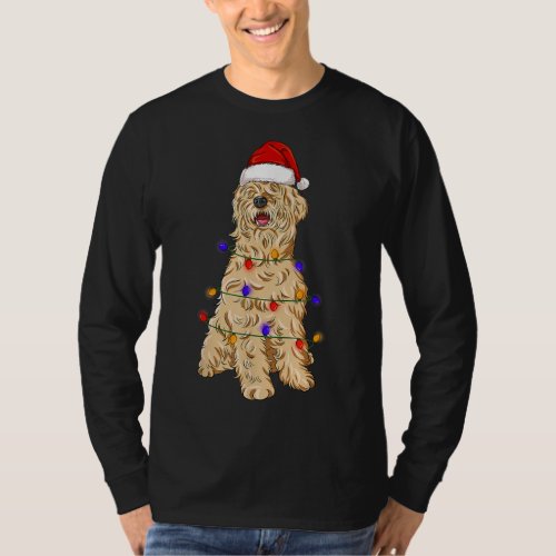 Soft Coated Wheaten Terrier Dog Wearing Christmas  T_Shirt