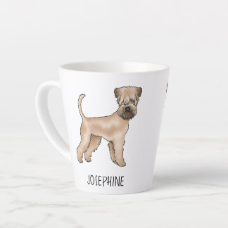Soft-Coated Wheaten Terrier Dog With Custom Name Latte Mug