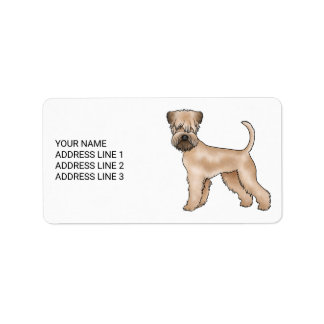 Soft-Coated Wheaten Terrier Dog With Custom Text Label