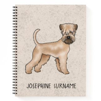 Soft-Coated Wheaten Terrier Dog With Custom Text Notebook