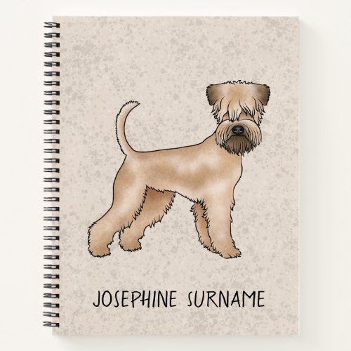 Soft_Coated Wheaten Terrier Dog With Custom Text Notebook