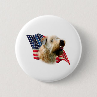 Soft Coated Wheaten Terrier Flag Button