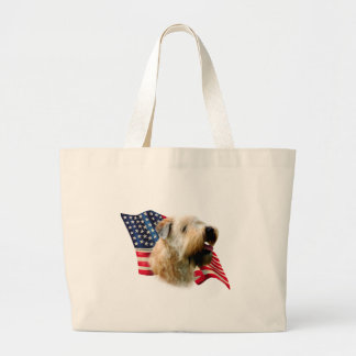 Soft Coated Wheaten Terrier Flag Large Tote Bag