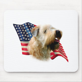 Soft Coated Wheaten Terrier Flag Mouse Pad