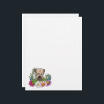 Soft-Coated Wheaten Terrier Head Colorful Flowers Letterhead<br><div class="desc">Destei's original cartoon illustration of a cute Soft-coated Wheaten Terrier breed dog's head close-up surrounded by colorful summer wildflowers. There is a blush pink flower,  a purple flower,  a dark pink flower and a white daisy flower together with some green leaves and branches.</div>