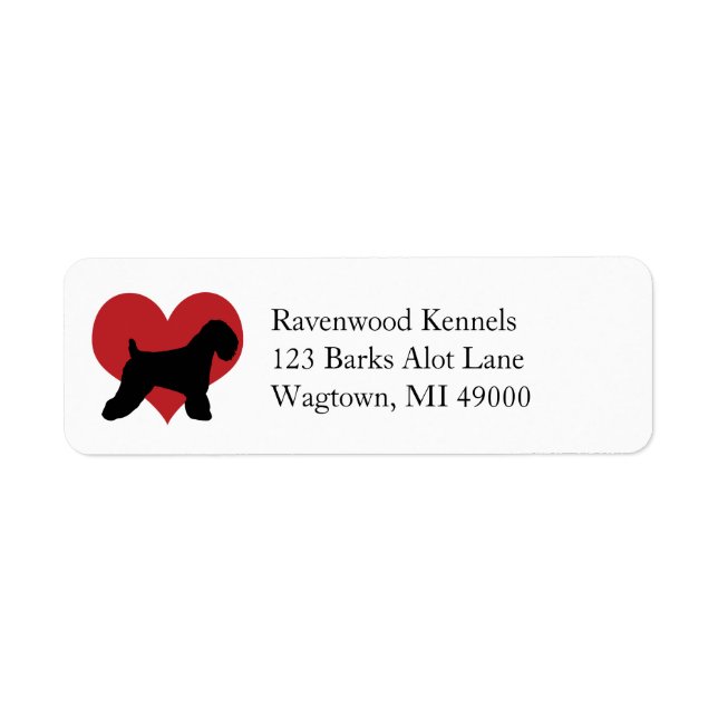 Soft Coated Wheaten Terrier Label (Front)
