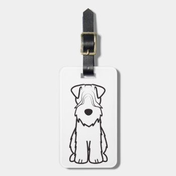 Soft Coated Wheaten Terrier Luggage Tag by DogBreedCartoon at Zazzle