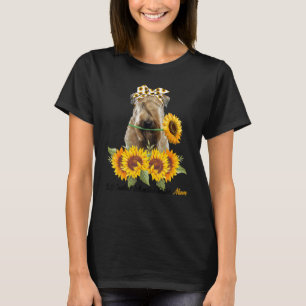 Soft Coated Wheaten Terrier Mom Sunflower Dog Mom T-Shirt