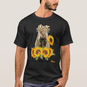 Soft Coated Wheaten Terrier Mom Sunflower Dog Mom T-Shirt