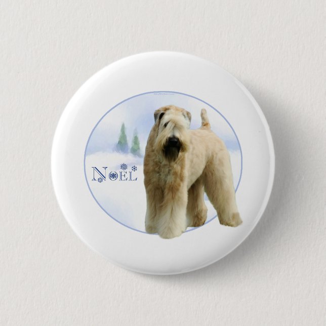 Soft Coated Wheaten Terrier Noel - Button (Front)