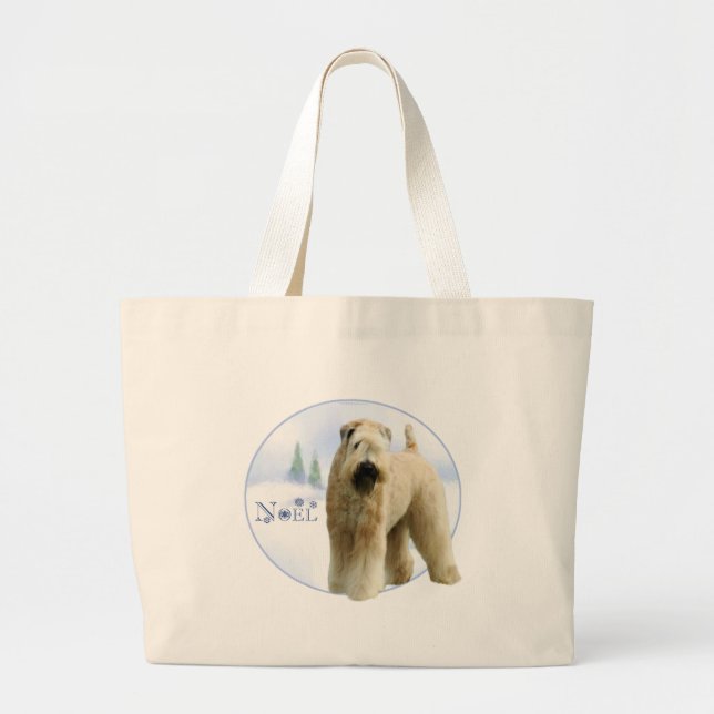 Soft Coated Wheaten Terrier Noel Large Tote Bag (Front)