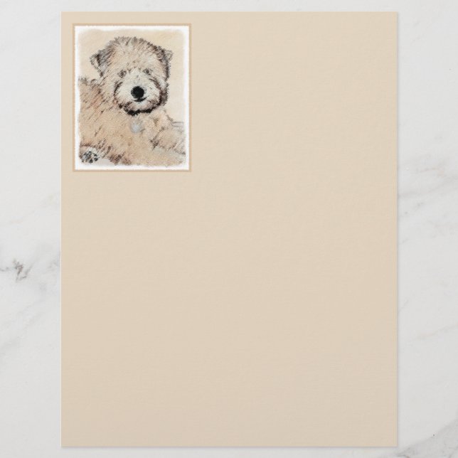 Soft Coated Wheaten Terrier Painting Original Art (Front)