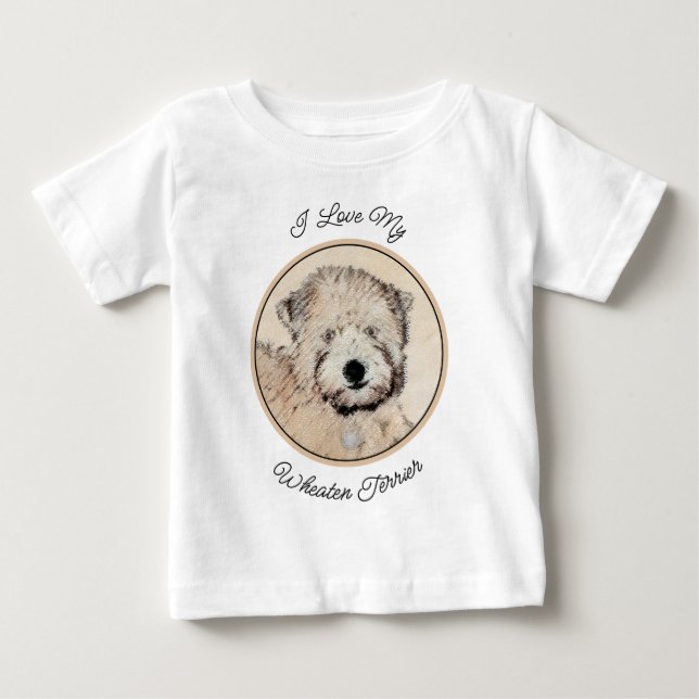 Soft Coated Wheaten Terrier Painting Original Art Baby T-Shirt (Front)