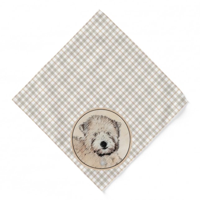 Soft Coated Wheaten Terrier Painting Original Art Bandana (Front)