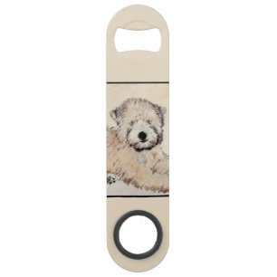 Soft Coated Wheaten Terrier Painting Original Art Bar Key