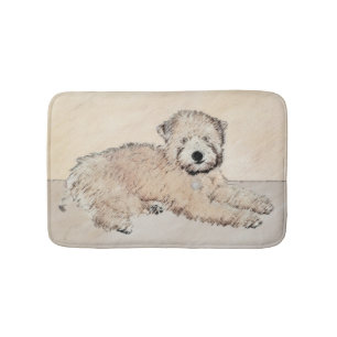 Soft Coated Wheaten Terrier Painting Original Art Bath Mat
