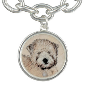 Soft Coated Wheaten Terrier Painting Original Art Bracelet