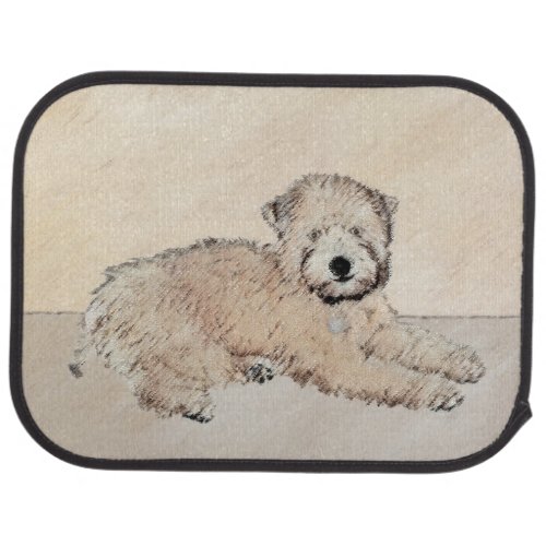 Soft Coated Wheaten Terrier Painting Original Art Car Floor Mat
