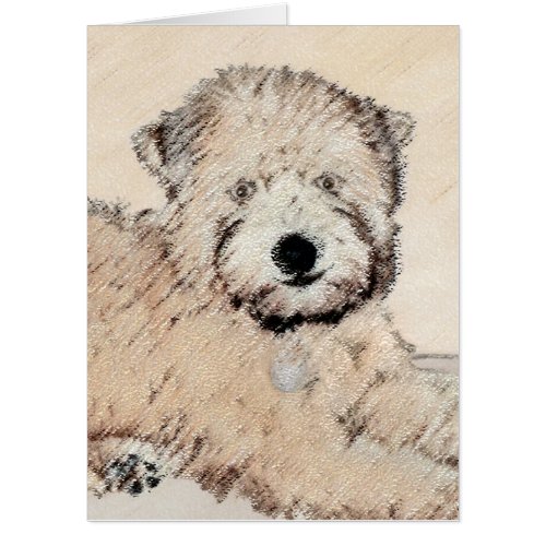 Soft Coated Wheaten Terrier Painting Original Art Card