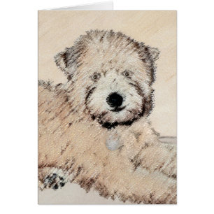 Soft Coated Wheaten Terrier Painting Original Art Cards