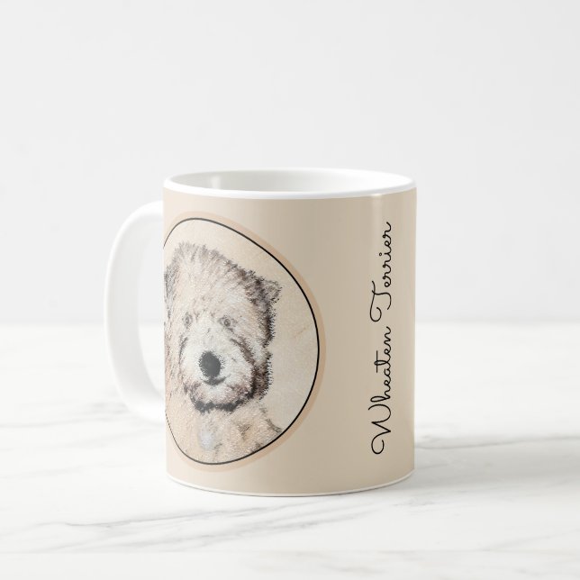 Soft Coated Wheaten Terrier Painting Original Art Coffee Mug (Front Left)