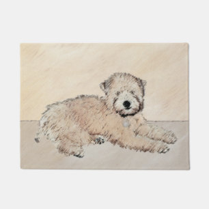 Soft Coated Wheaten Terrier Painting Original Art Doormat