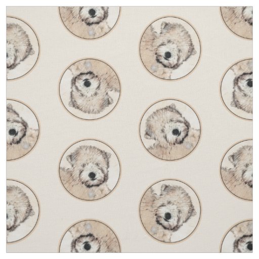 Soft Coated Wheaten Terrier Painting Original Art Fabric