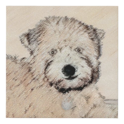 Soft Coated Wheaten Terrier Painting Original Art Faux Canvas Print