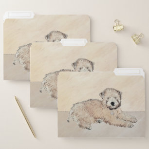 Soft Coated Wheaten Terrier Painting Original Art File Folder