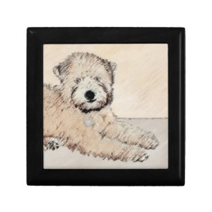 Soft Coated Wheaten Terrier Painting Original Art Gift Box