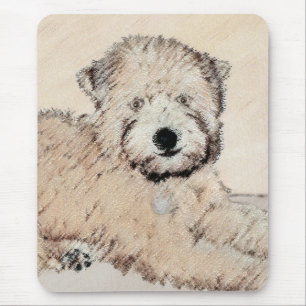 Soft Coated Wheaten Terrier Painting Original Art Mouse Pad
