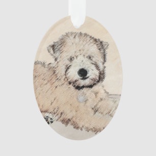 Soft Coated Wheaten Terrier Painting Original Art Ornament