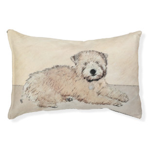 Soft Coated Wheaten Terrier Painting Original Art Pet Bed